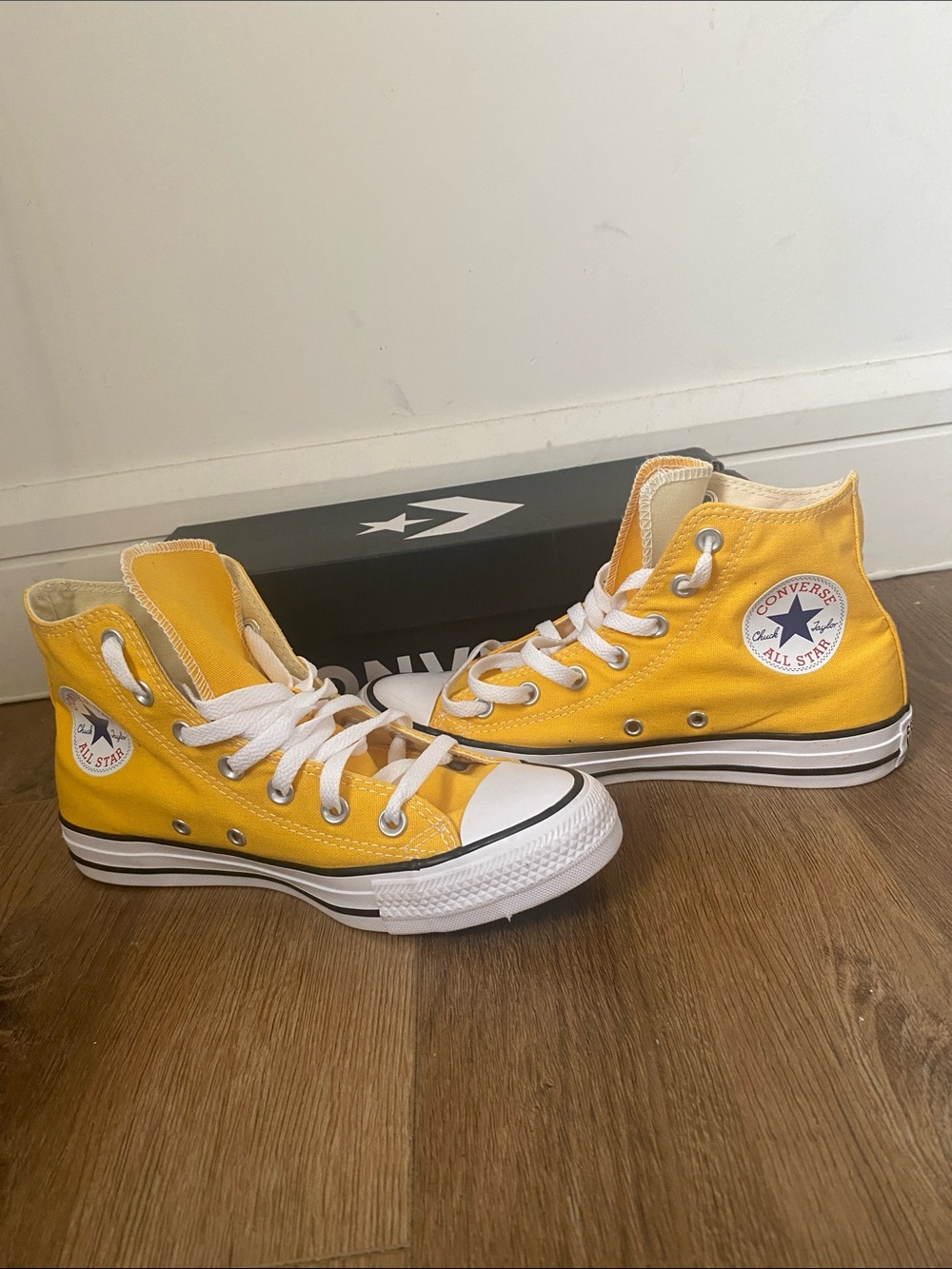 Converse Yellow High Top Chuck Taylor All Star Sneakers